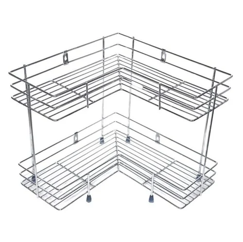 Ss L Corner Ii Step Kitchen Basket Rack Stand - Image 2