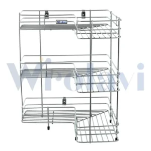 Stainless Steel L Corner 3 Step Basket Rack Stand